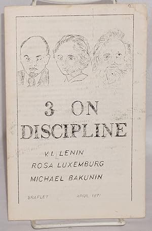 Imagen del vendedor de Three on discipline a la venta por Bolerium Books Inc.