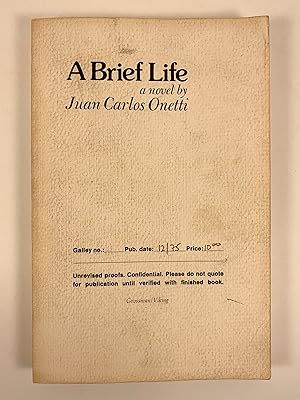 Seller image for A Brief Life for sale by Old New York Book Shop, ABAA