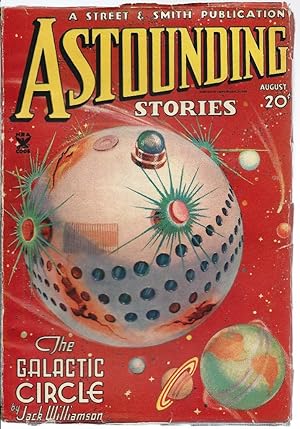 Bild des Verkufers fr Astounding Stories 1935 Vol. 15 # 06 August: Twelve Eighty-Seven (1287) (pt 4) / The Galactic Circle / Rebellion / The Son of Redmask / The Upper Level Road / Lost in Space / The Star That Would Not Behave / Man of Iron / The Phantom Dictator zum Verkauf von John McCormick