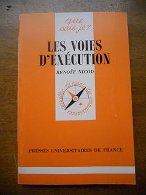 Image du vendeur pour Les voies d'execution mis en vente par Frederic Delbos