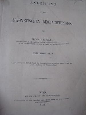 Imagen del vendedor de Anleitung zu den Magnetischen Beobachtungen a la venta por Alte Bcherwelt