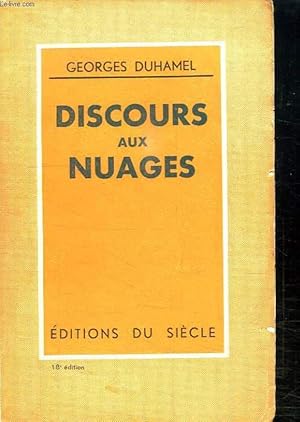 Seller image for DISCOURS AUX NUAGES. for sale by Le-Livre