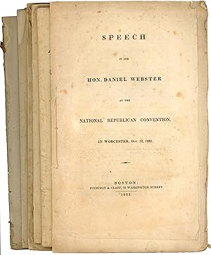 Seller image for Speech of the Hon. Daniel Webster at the National Republican Convention, in Worcester, Oct. 12, 1832 [Six Volumes; Five Variants] for sale by Kaaterskill Books, ABAA/ILAB