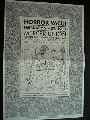 Immagine del venditore per Horror Vacui: February 2-27, 1988. venduto da J. King, Bookseller,