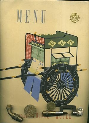 Alte Speisekarte vom Shinagaw Prince Hotel um 1930    Mit einem Beiblatt.