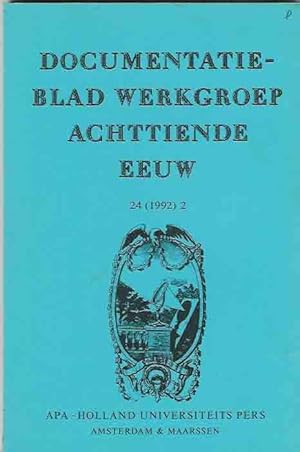 Seller image for Documentatieblad werkgroep Achttiende eeuw. 24 (1992) 2. for sale by Antiquariaat Fenix