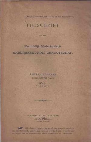 Seller image for Tijdschrift van het Koninklijk Nederlandsch Aardrijkskundig Genootschap. Tweede Serie Deel XXXIII 1916, No 5 (15 sept). for sale by Antiquariaat Fenix