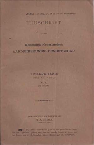 Seller image for Tijdschrift van het Koninklijk Nederlandsch Aardrijkskundig Genootschap. Tweede Serie Deel XXXIV 1917, No 2 (15 maart). for sale by Antiquariaat Fenix