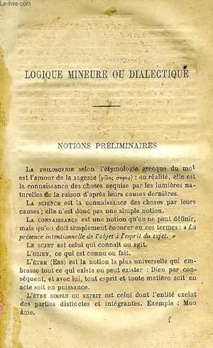 Bild des Verkufers fr VRAIS PRINCIPES DE PHILOSOPHIE SCOLASTIQUE zum Verkauf von Le-Livre