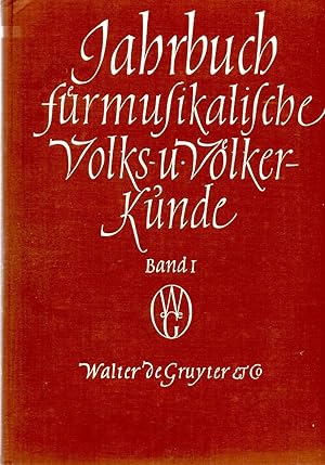 Jahrbuch Für Musikalische Volks- Und Völkerkunde Band 1