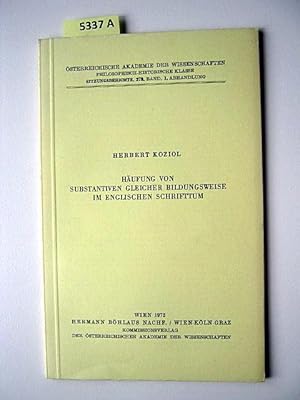 Seller image for Hufung von Substantiven gleicher Bildungsweise im Englischen Schrifttum. for sale by Augusta-Antiquariat GbR