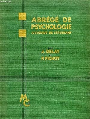 Bild des Verkufers fr ABREGE DE PSYCHOLOGIE A L'USAGE DE L'ETUDIANT zum Verkauf von Le-Livre