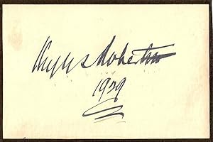 Autograph / signature of the Scottish composer and choral conductor and founder of the Glasgow Or...