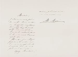 Two page undated autograph letter to an unknown recipient in French from the French soprano, Mari...