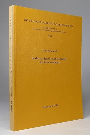 Bild des Verkufers fr Studien zu Sprache und Geschichte der Karer in gypten. zum Verkauf von Librarium of The Hague