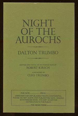 Bild des Verkufers fr Night Of The Aurochs zum Verkauf von Between the Covers-Rare Books, Inc. ABAA