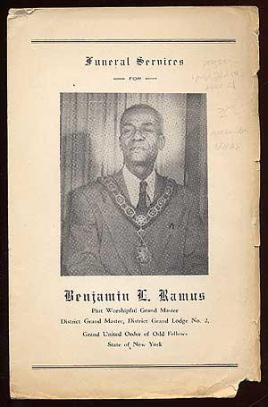 Seller image for Funeral Services for Benjamin L. Ramus for sale by Between the Covers-Rare Books, Inc. ABAA