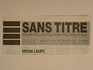 Sans Titre (Zonder titel Untitled Ohne titel Senza titolo) Bulletin d'Art Contemporain N°32 Juill...