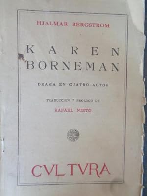 Image du vendeur pour Karen Borneman. Drama en cuatro actos mis en vente par Libros del cuervo