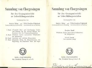 Bild des Verkufers fr Sammlung von Chorgesngen fr den Gesangsunterricht an Leherbildungsanstalten. Zweiter Band. zum Verkauf von Antiquariat Immanuel, Einzelhandel