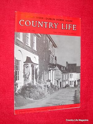 Bild des Verkufers fr Country Life Magazine. 1962 August 16, Miss Fiona Balfour, Longford Hall Shropshire, Dublin Horse Show, Pocahontas, Cowes Week, The River Rheidol, Black Basalt Busts, Cover picture is of Marlborough. zum Verkauf von Tony Hutchinson