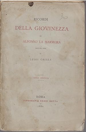 Seller image for RICORDI DELLA GIOVINEZZA DI ALFONSO LA MARMORA for sale by Libreria Rita Vittadello