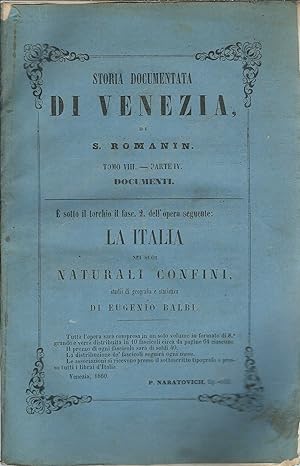 STORIA DOCUMENTATA DI VENEZIA TOMO VIII- PARTE IV - DOCUMENTI