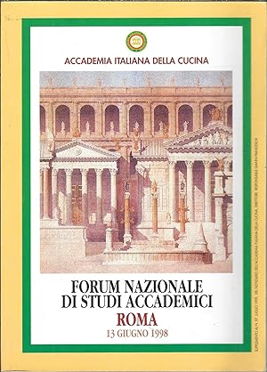 FORUM NAZIONALE DI STUDI ACCADEMICI ROMA GIUGNO 1998