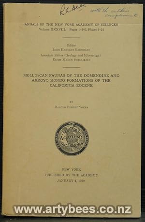 Seller image for Molluscan Faunas of the Domengine and Arroyo Hondo Formations of the California Eocene for sale by Arty Bees Books