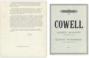 [Typescript Signed on Henry Cowell]