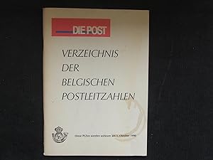 Verzeichnis der Belgischen Postleitzahlen: Diese Postleitzahlen werden wirksam am 1. Oktober 1990