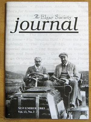 The Elgar Society Journal, November, 2003; Vol. 13, No. 3