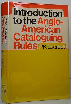 Imagen del vendedor de Introduction to the Anglo-American Cataloguing Rules a la venta por Stephen Peterson, Bookseller