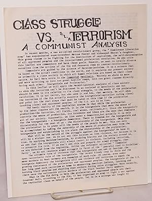 Class Struggle vs. SLA terrorism [handbill]