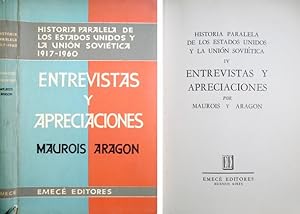 Seller image for Entrevistas y apreciaciones. [Historia paralela de los Estados Unidos y la Unin Sovitica, IV]. for sale by Hesperia Libros