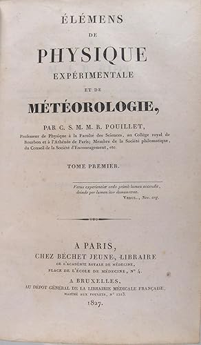 Elémens de physique expérimentale et de météorologie