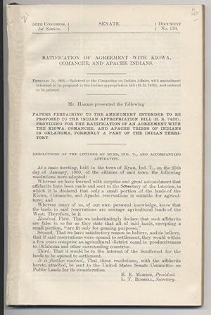 Ratification of Agreement with Kiowa, Comanche, and Apache Indians
