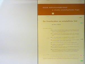 Seller image for Das Umweltproblem aus wirtschaftlicher Sicht. Kieler Diskussionsbeitrge zu aktuellen wirtschaftspolitischen Fragen Nr. 14; for sale by books4less (Versandantiquariat Petra Gros GmbH & Co. KG)