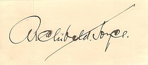 Autograph / signature of the English dance-band pianist and leader and composer , Archibald Joyce.