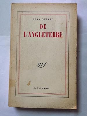 Seller image for De l'Angleterre for sale by LibrairieLaLettre2