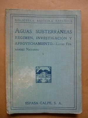 Imagen del vendedor de Aguas Subterrneas. Rgimen, Investigacin y Aprovechamiento. a la venta por Carmichael Alonso Libros