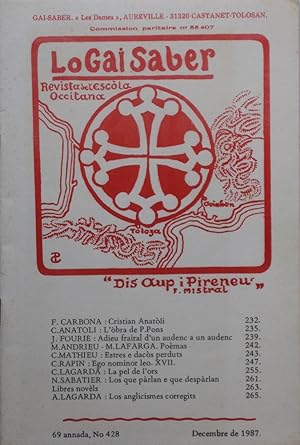 LO GAI SABER 70a annada, N°429 Febrièr de 1988