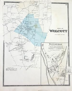 Wolcott and Village of Waterville, [Connecticut]. [Removed From the Beers Atlas of New Haven Coun...