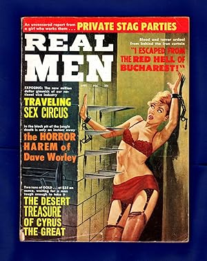 Real Men / April 1963 issue / Vol. 7, #8 / pulp cheesecake / "The Horror Harem of Dave Worley"