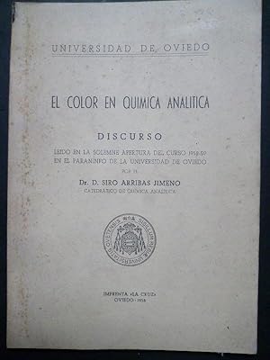 Imagen del vendedor de El Color en Qumica Analtica. Discurso. a la venta por Carmichael Alonso Libros