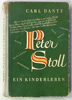 Imagen del vendedor de Peter Stoll. Ein Kinderleben von ihm selbst erzhlt. 80. Tsd. (mit aktuellem Vorwort von Carl Diesel u. weiterem Vorwort des Verlags). Berlin, Dietz, 1950. Mit teils farbigen ganzseitigen Illustrationen von Kindern der Volksschule Sachsenhausen bei Berlin. 164 S. Or.-Hlwd.; Kanten stark bestoen, Rcken fleckig u. mit Lsuren, etw. gelockert. a la venta por Jrgen Patzer