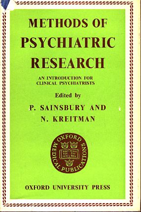 Image du vendeur pour Methods of Psychiatric Research. An Introduction for Clinical Psychiatrists. mis en vente par Fundus-Online GbR Borkert Schwarz Zerfa