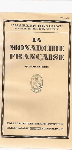 Bild des Verkufers fr La Monarchie Franaise zum Verkauf von dansmongarage
