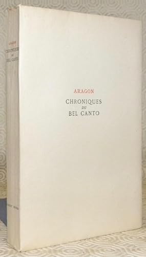 Imagen del vendedor de Chroniques du Bel Canto. a la venta por Bouquinerie du Varis