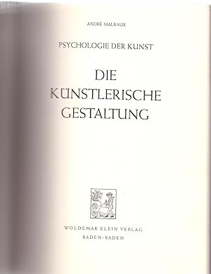 Seller image for PSYCHOLOGIE DER KUNST - DIE KUNSTLERISCHE GESTALTUNG for sale by Libreria 7 Soles